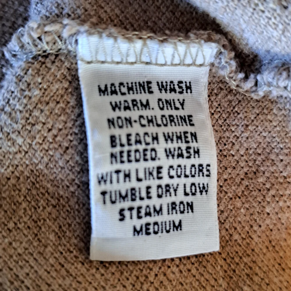 Ralph Lauren Light Brown Men's Large Short SL Polo Shirt Made In Bolivia